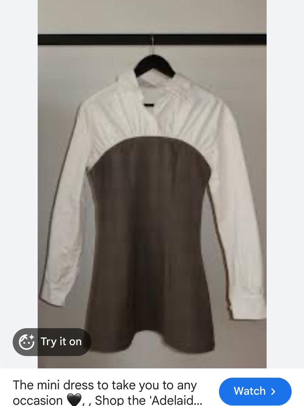 Peppermayo Brown & White Adelaide Shirt Mini Dress - Picture 4 of 4